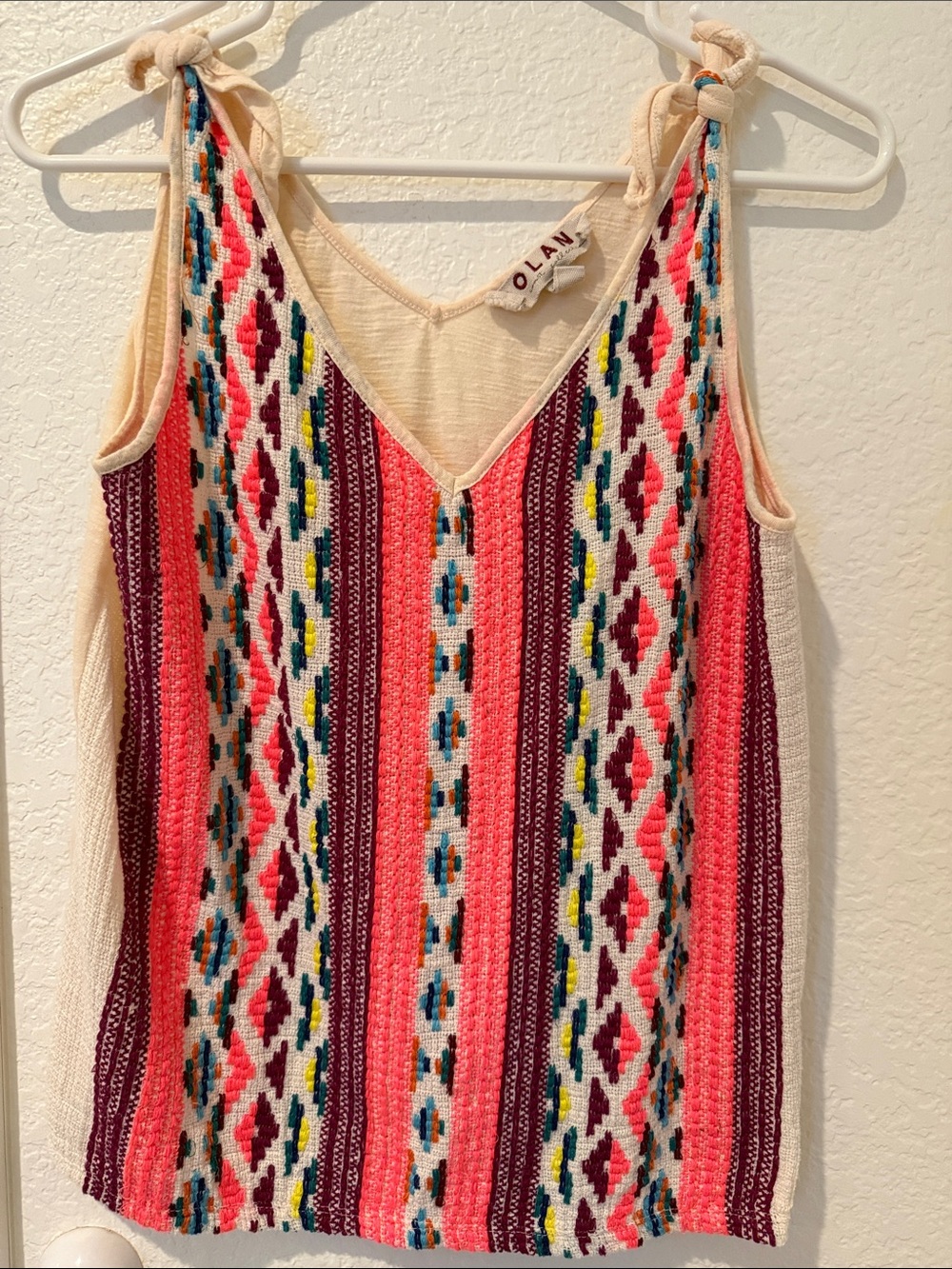 dolan Gray and Orange Geometric Open-Front Men's Cardigan